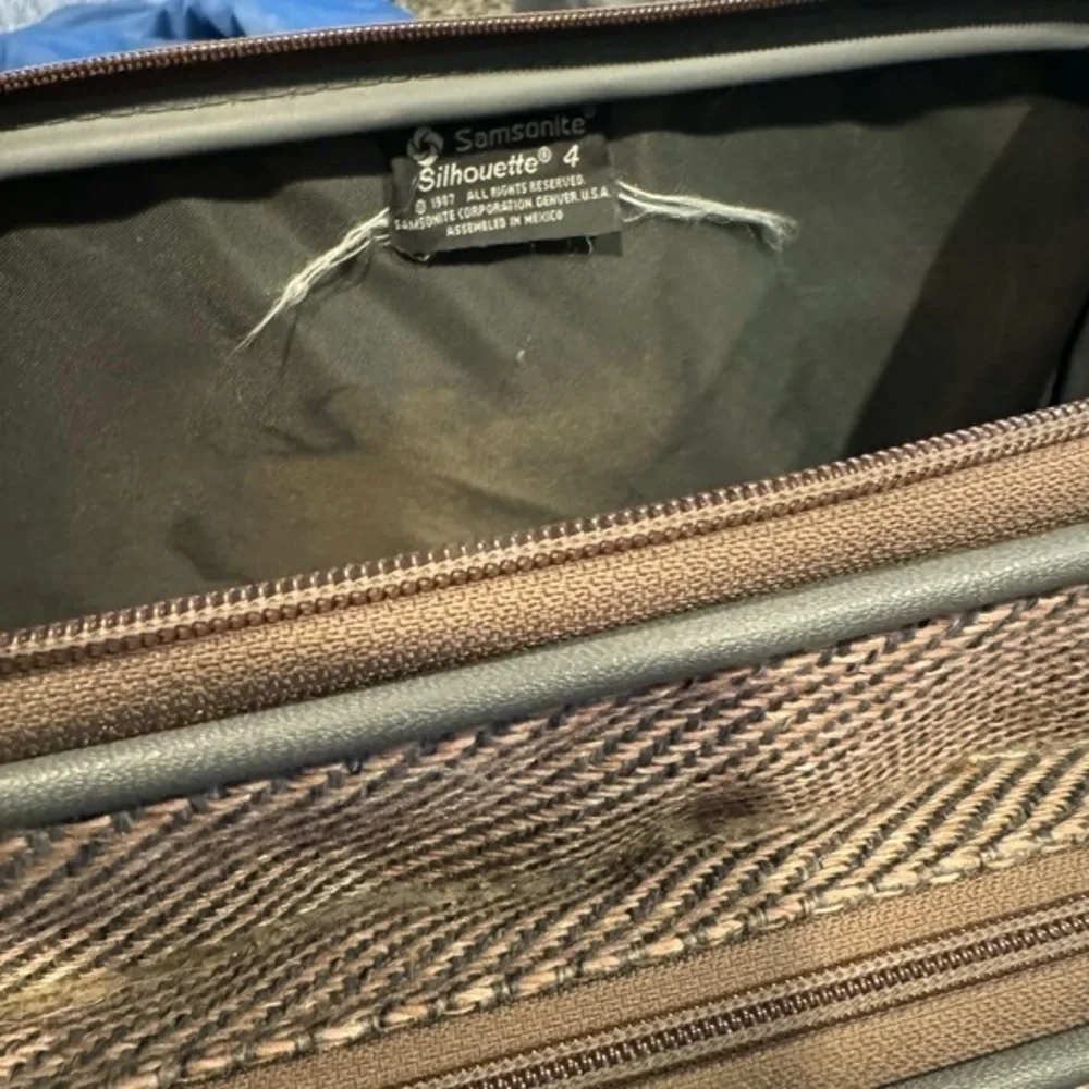 Samsonite Silhouette 4‎ Tweed Carry On Bag Travel Luggage Gray Pink Vintage 1987